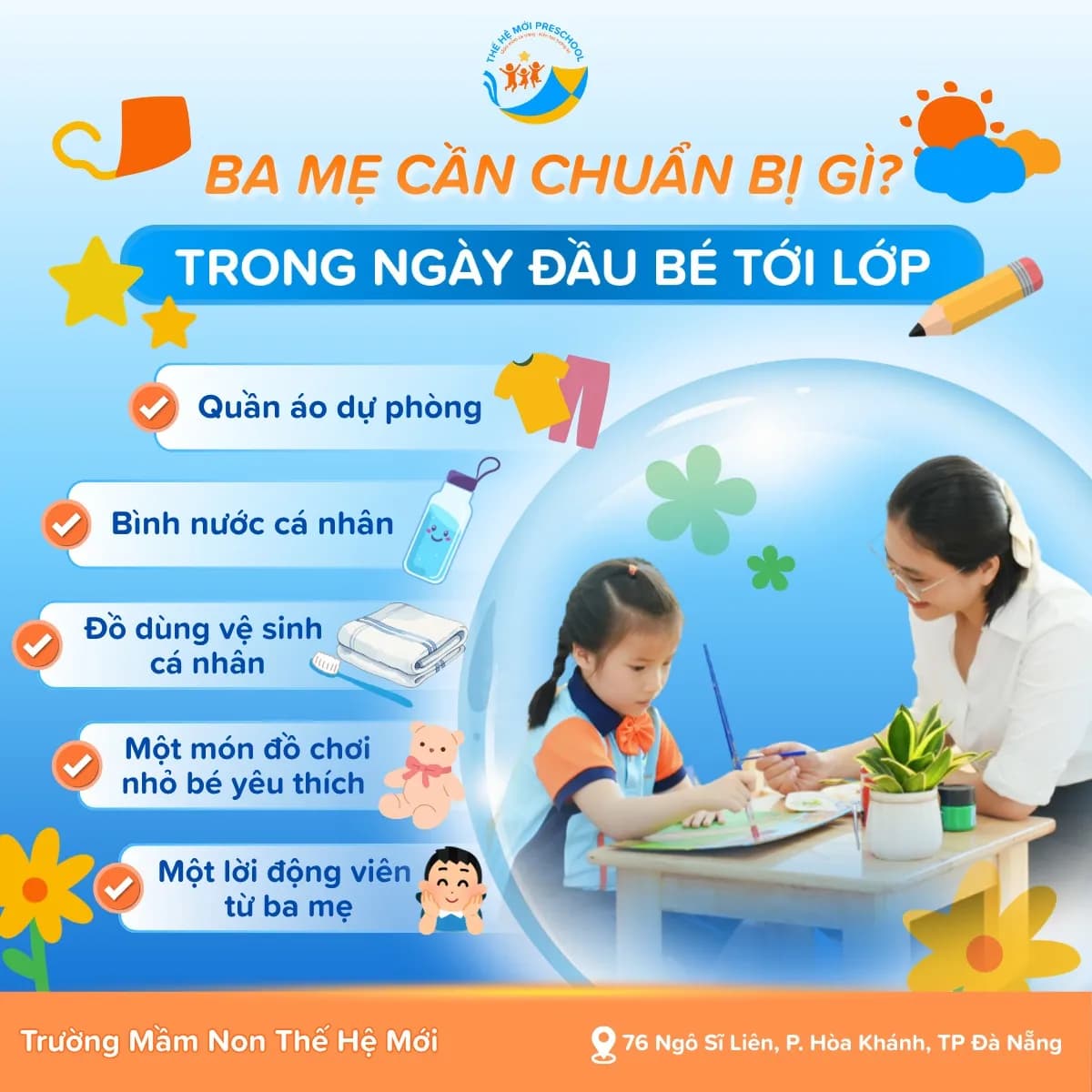 BA MẸ CẦN CHUẨN BỊ GÌ TRONG NGÀY ĐẦU BÉ TỚI LỚP?